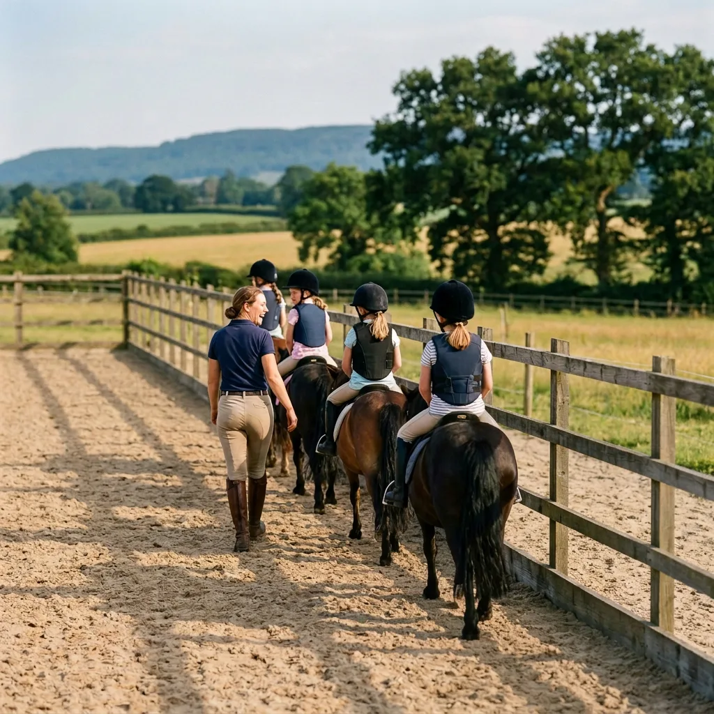 Cours de poney à Maillat, Ain